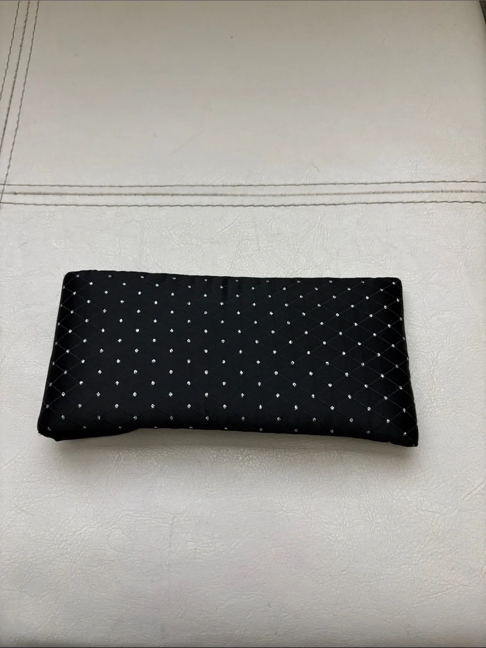 Black Quilted Sunglasses Case with Crystal Snap